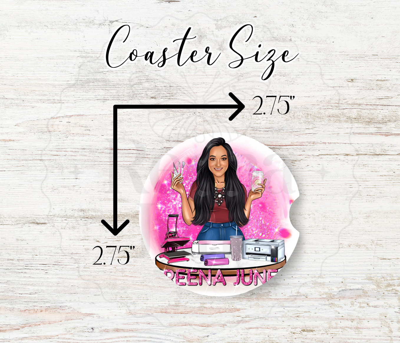 Kitty Pan Dulce Car Coaster, Hello Kitty Concha Car Accessories, Gifts for Her, Mexican Pan Dulce