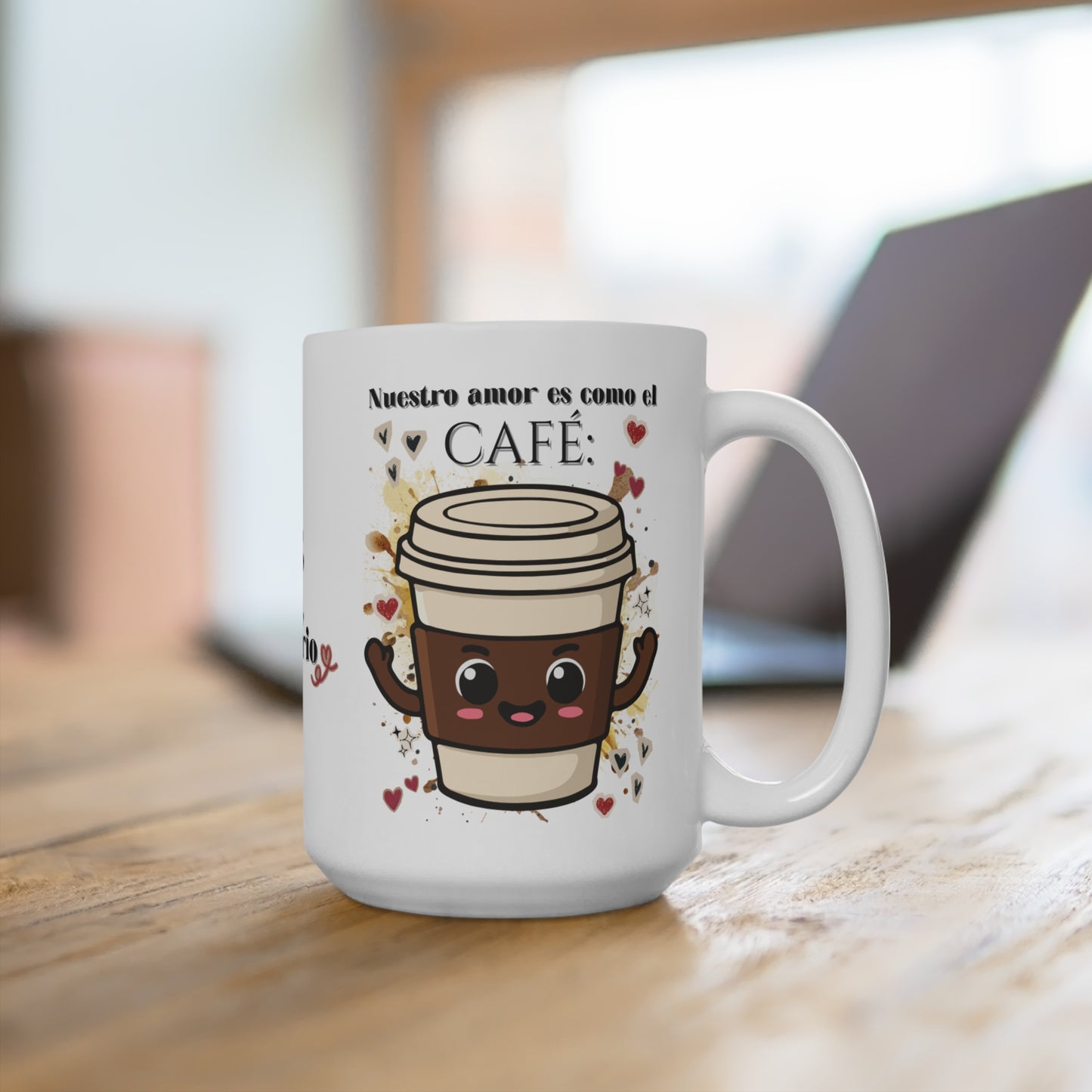 Nuestro Amor Es Como El Café Taza Romántica, Regalo Divertido en Español, Mug de Amor para Parejas, Anniversary Gifts, His/Hers Gifts