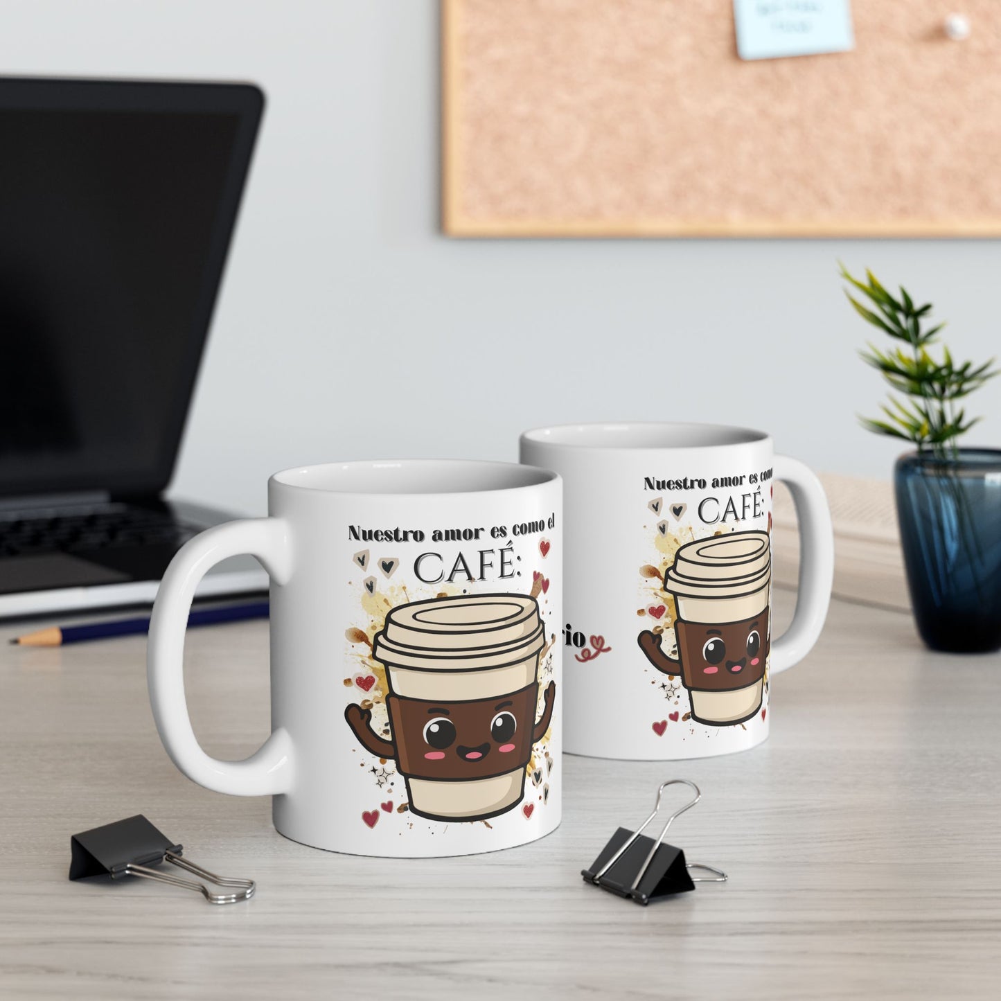 Nuestro Amor Es Como El Café Taza Romántica, Regalo Divertido en Español, Mug de Amor para Parejas, Anniversary Gifts, His/Hers Gifts