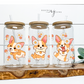 Corgis and Flowers Libbey Glass Can