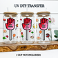 Mexican Candy & Paleta de Manita Affirmations UV DTF Transfer | Positive Spanish Cup Wrap | 16 oz Libbey Glass Decal