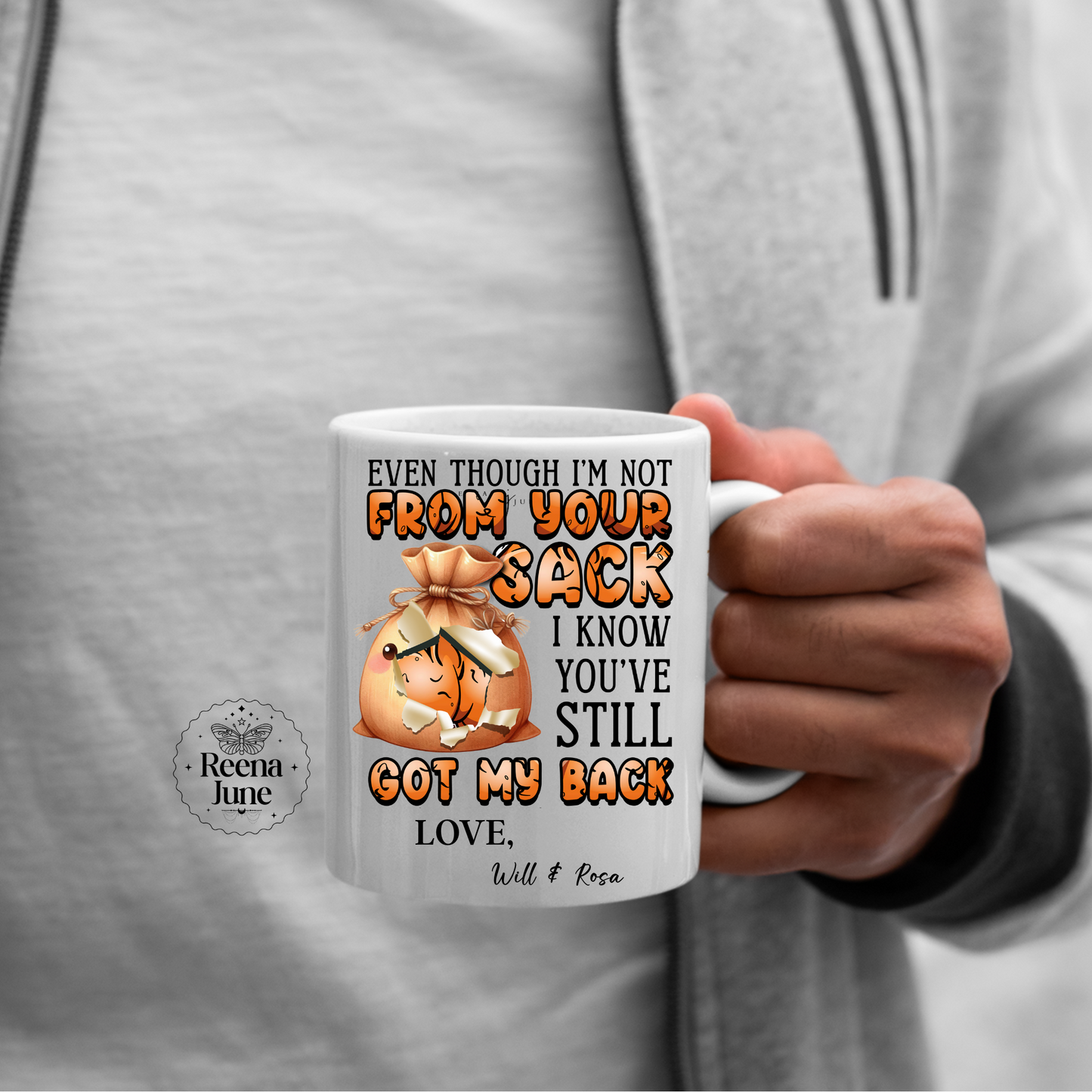Personalized Step Dad Mug, Funny Step Dad Mug, Father's Day Gift, Funny Gift for Dad, Even Though I'm Not From Your Sack Mug, Coffee Mug