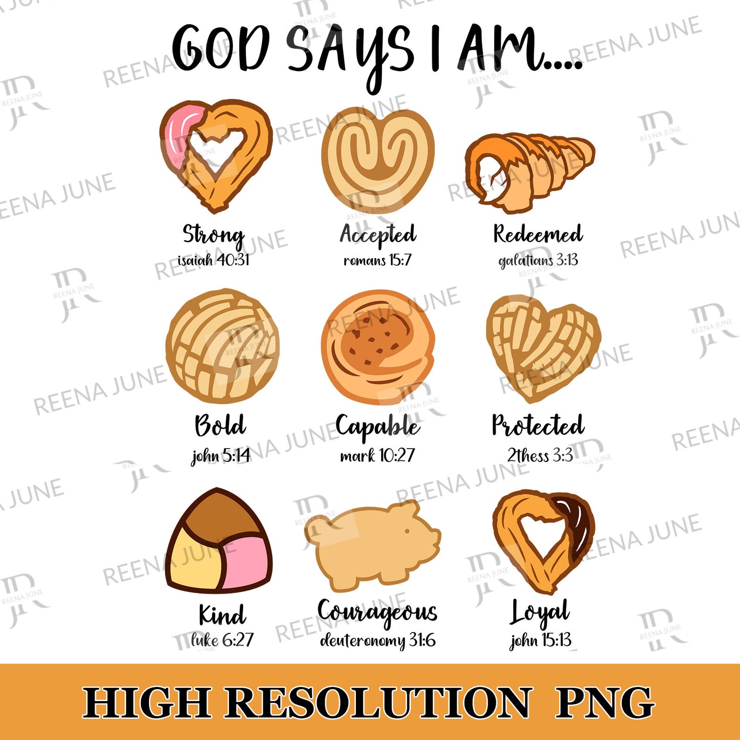 God says I am.. Pan Dulce PNG