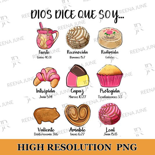Dios dice que soy.. Pan Dulce PNG