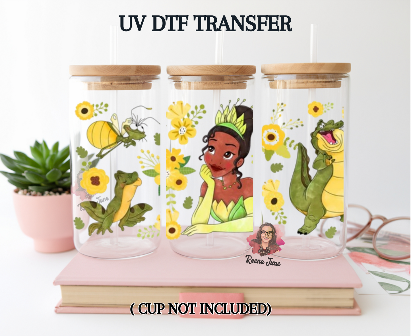Princesses UV DTF Cup Wrap – DIY Tumbler Wrap for Drinkware Crafting