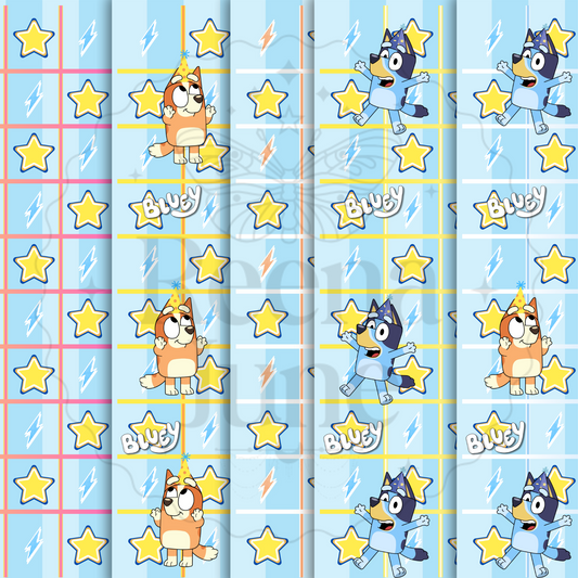 Bluey Birthday Pattern Retro, Digital Paper, Bluey Bingo Pattern, Birthday Pattern, Bluey Party, Bluey Design, Bluey Png Bundle