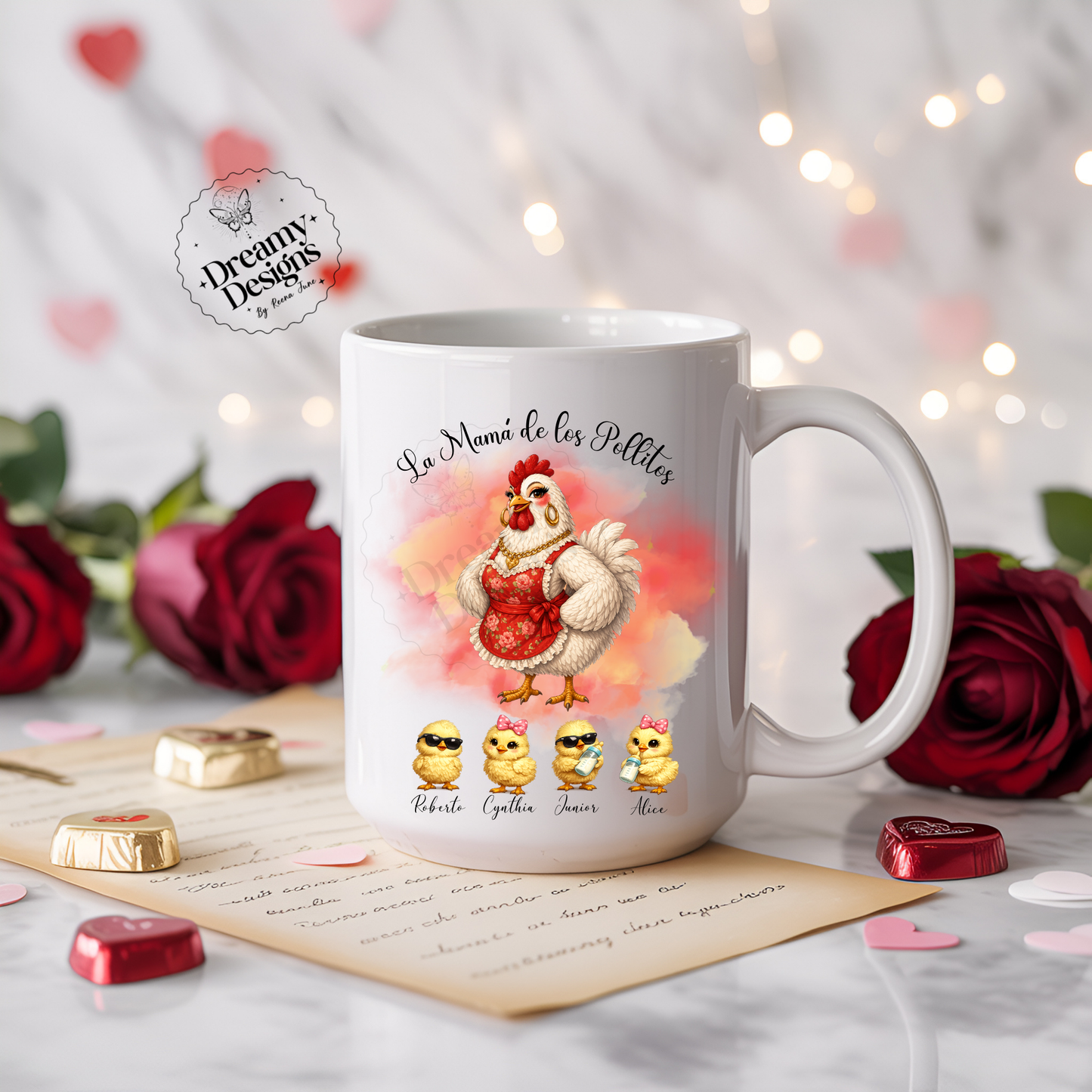 La Mama De Los Pollitos Mug - Custom Drinkware - Spanish Gifts - Gifts for Mom - Regalos para Mama