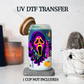 "No, You Hang Up First" UV DTF Transfer - Funny Ghost Cup Decal - Waterproof Sticker for Tumblers & Glass Cups - Halloween Cup Wrap