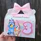 Personalized Bluey Gable Party Favor Box | Custom Birthday Treat Box