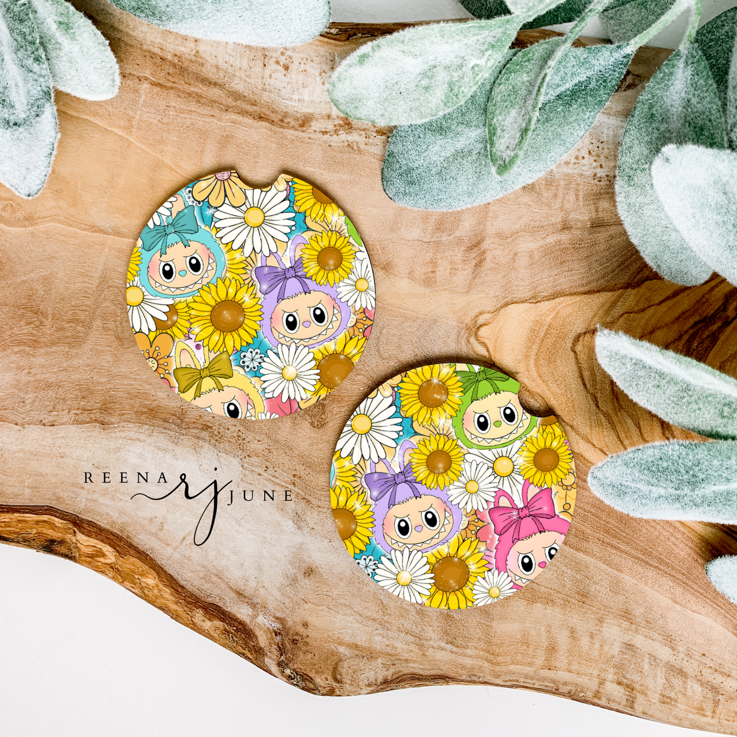 Labubu Car Coasters, Labubu Doll Car Accessories, Cute Car Decor, New car gift, Trending Gift, Labubu Monster Doll Accessories