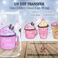 Pink Good Vibes Evil Eye UV DTF Transfer | Boho Aesthetic Cup Decal | Waterproof Sticker for Tumblers & Glass Cups