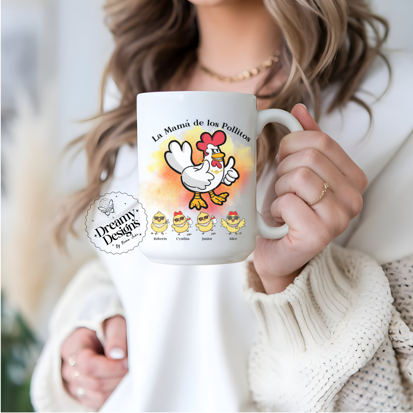 La Mama De Los Pollitos Mug - Custom Drinkware - Spanish Gifts - Gifts for Mom - Regalos para Mama