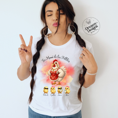 La Mama de los Pollitos T-Shirt - Custom Shirts - Personalized Tee for Women - Funny Gifts for Her
