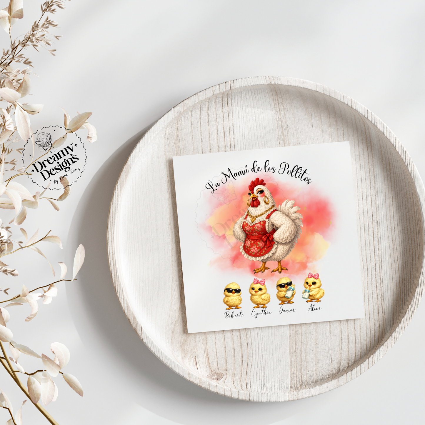 La Mamá de los Pollitos Custom Greeting Card - Spanish Gifts - Regalos para Mama - Gifts for Her