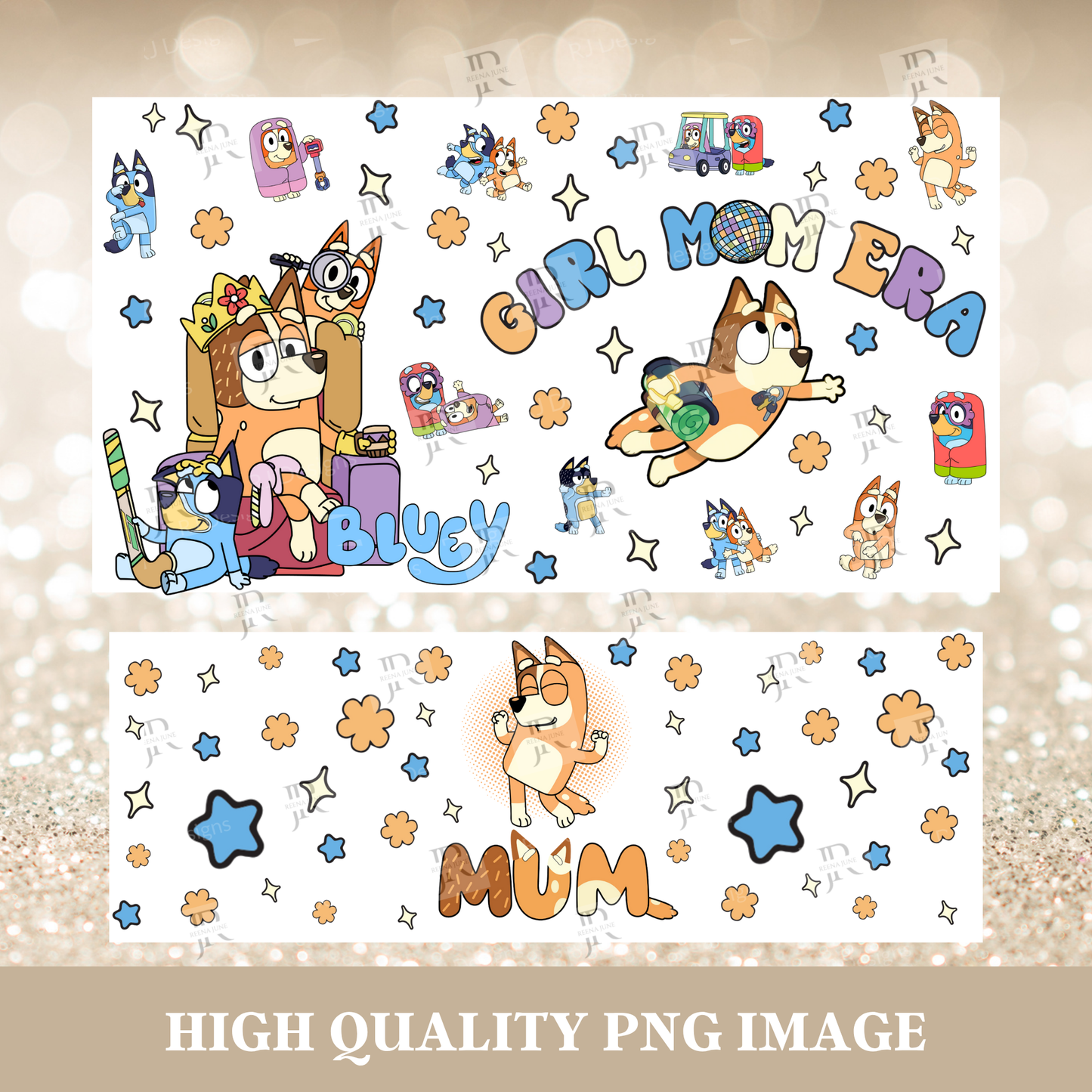 40oz Bluey MomTumbler Wrap, BlueDog Tumbler Wrap , Tumbler Png Design, Cute Bluedog Tumbler Wrap, Blue Dog Tumbler