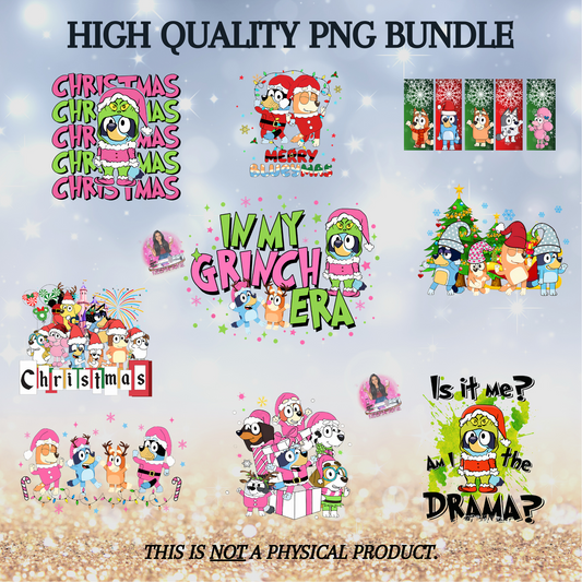 Disney Bluey Christmas PNG Bundle