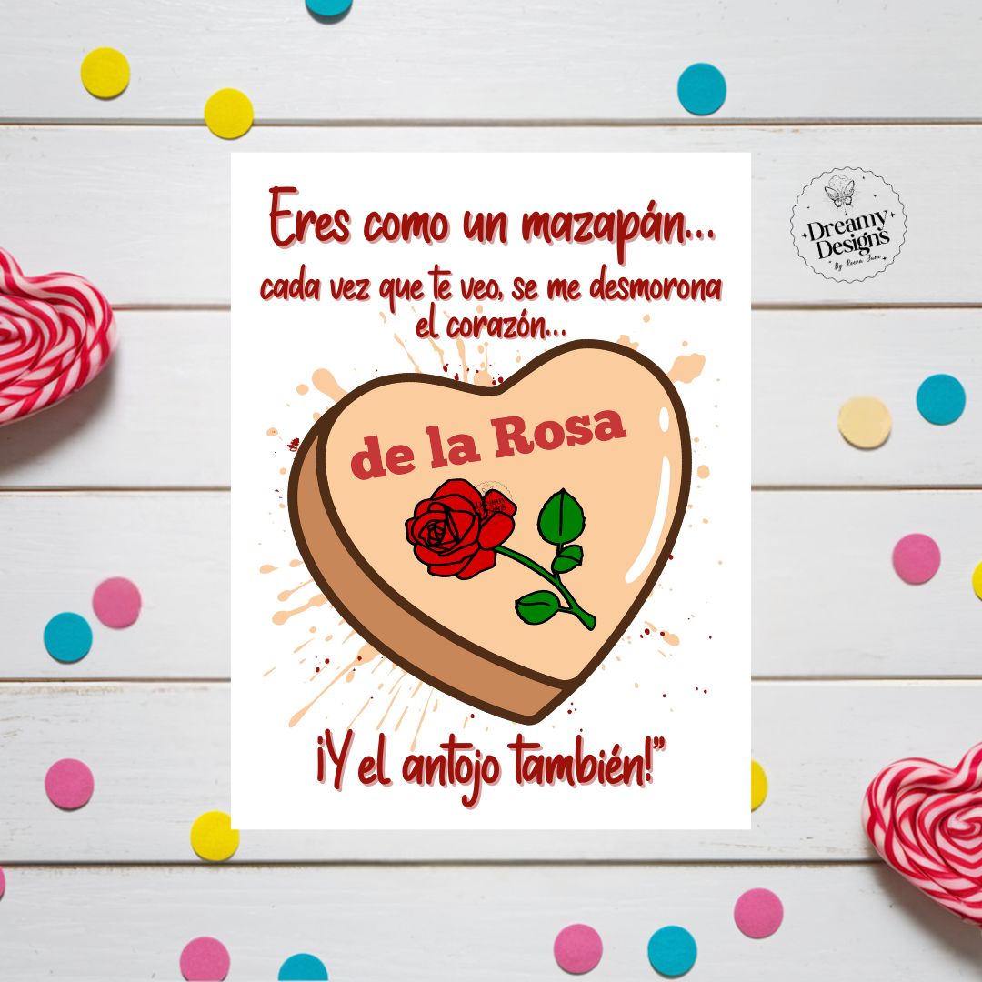 Mi Corazon es como el Mazapan Spanish Card, Latino Gifts, Greeting Cards in Spanish, Funny Gifts