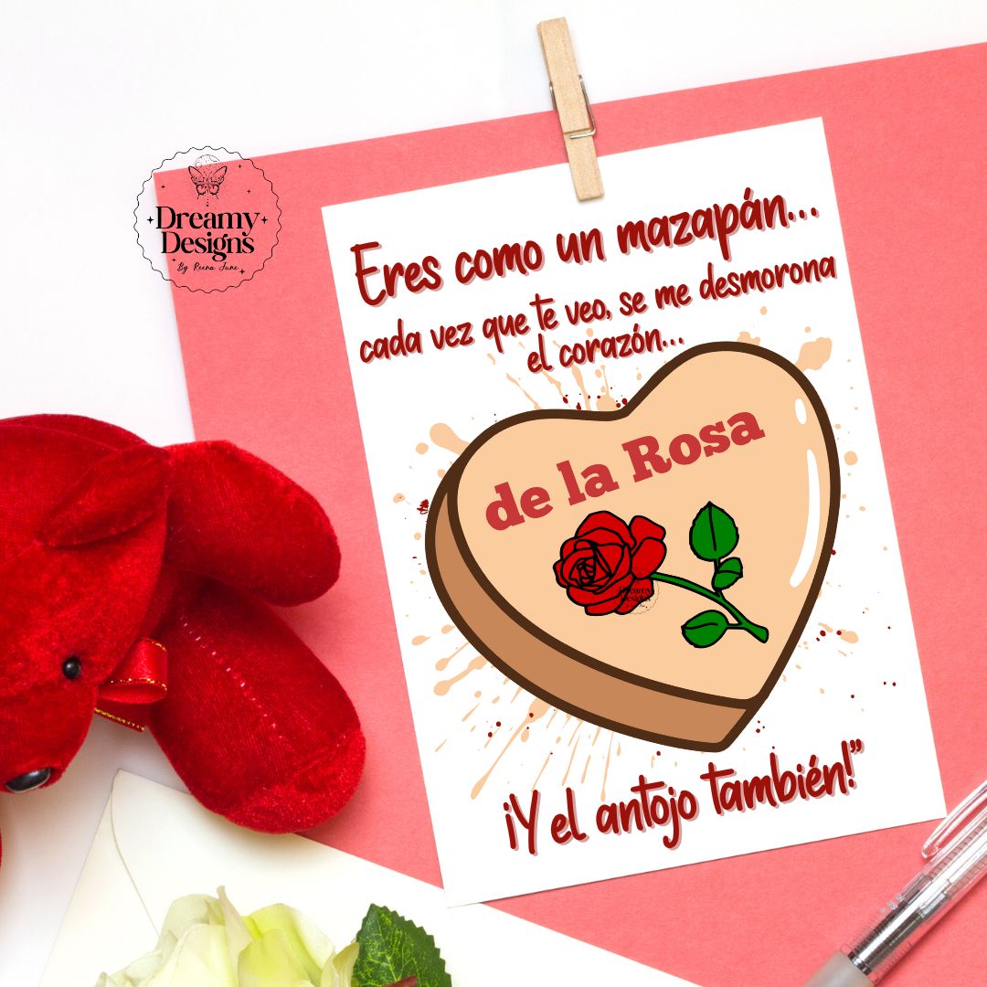 Mi Corazon es como el Mazapan Spanish Card, Latino Gifts, Greeting Cards in Spanish, Funny Gifts