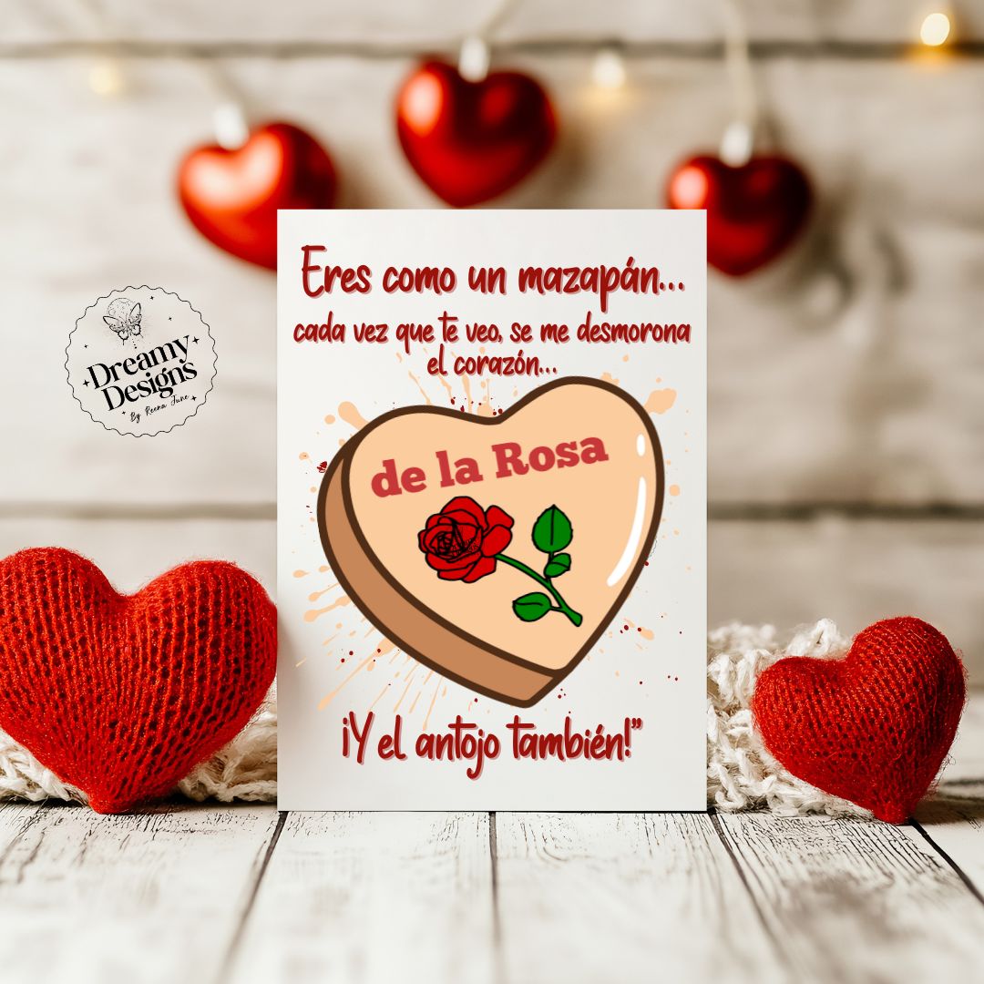 Mi Corazon es como el Mazapan Spanish Card, Latino Gifts, Greeting Cards in Spanish, Funny Gifts