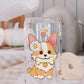 Corgis and Flowers Libbey Glass Can
