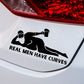 Real Men Have Curves Car Decal