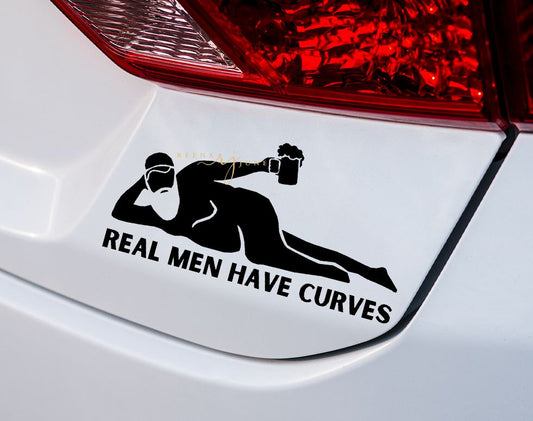 Real Men Have Curves Car Decal