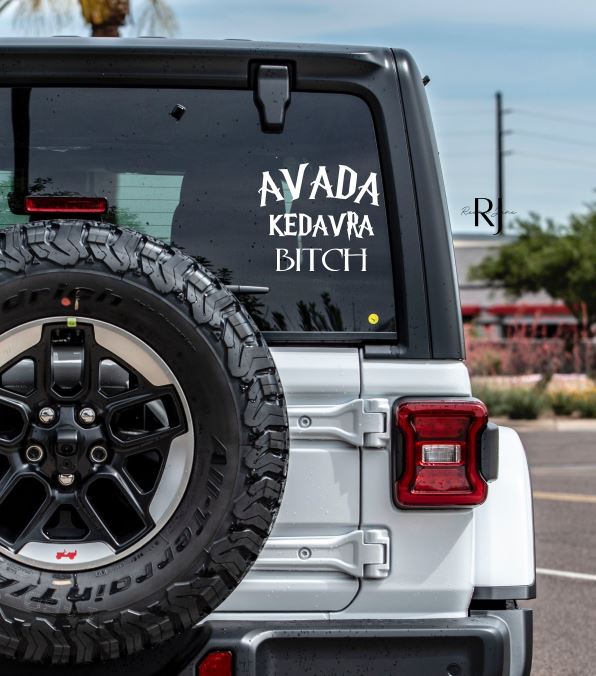 Avada Kedrava Harry Potter Car Sticker, HP Car Decal, Potter Head Sticker, Harry Vinyl Decal