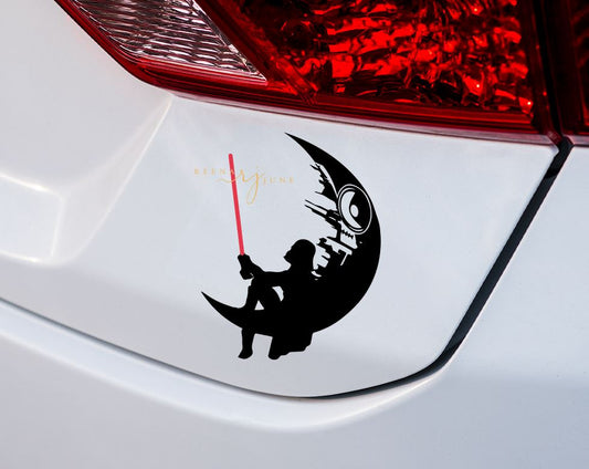 Darth Vader Moon Car Decal