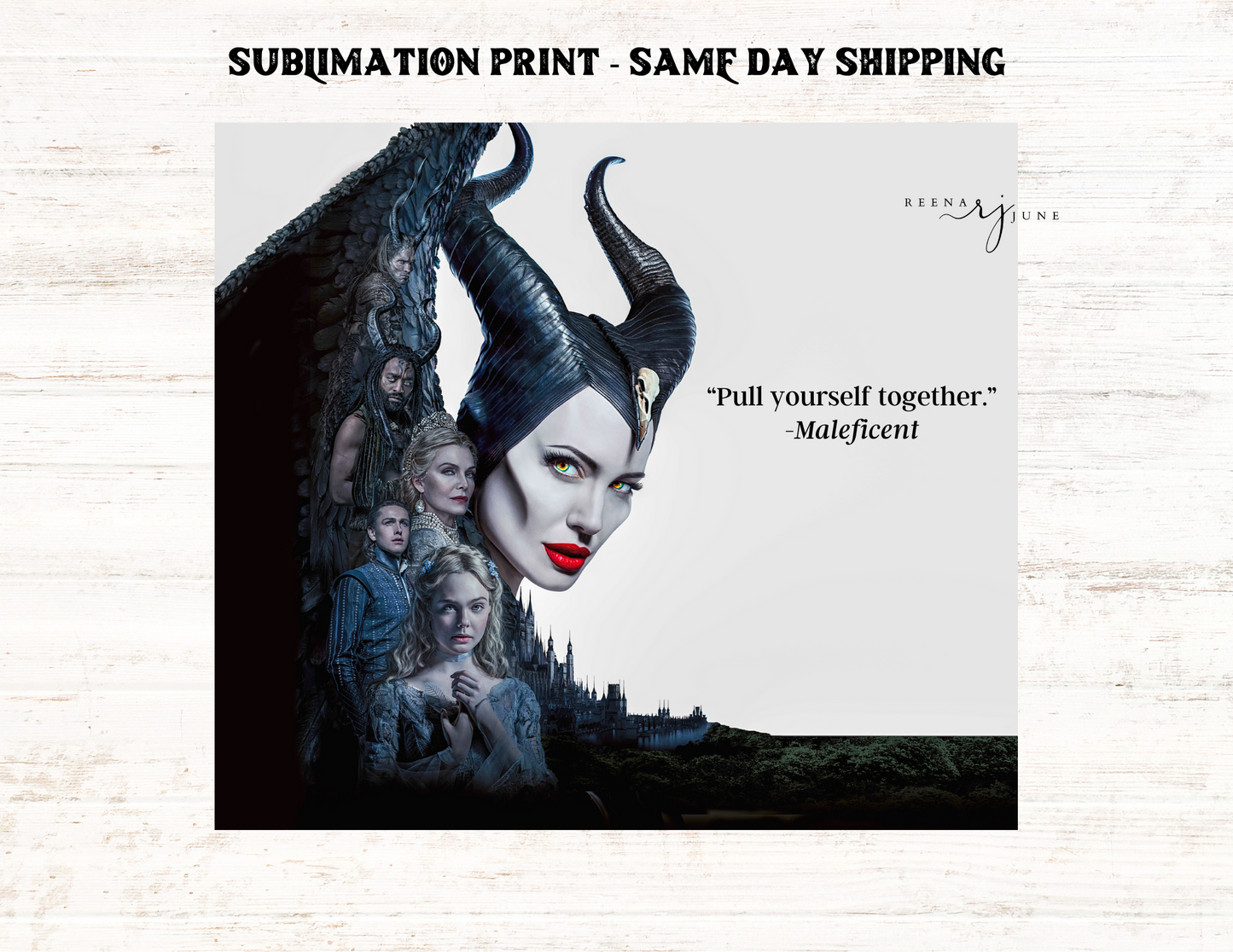 Maleficent 20oz Skinny Tumbler Sublimation Print