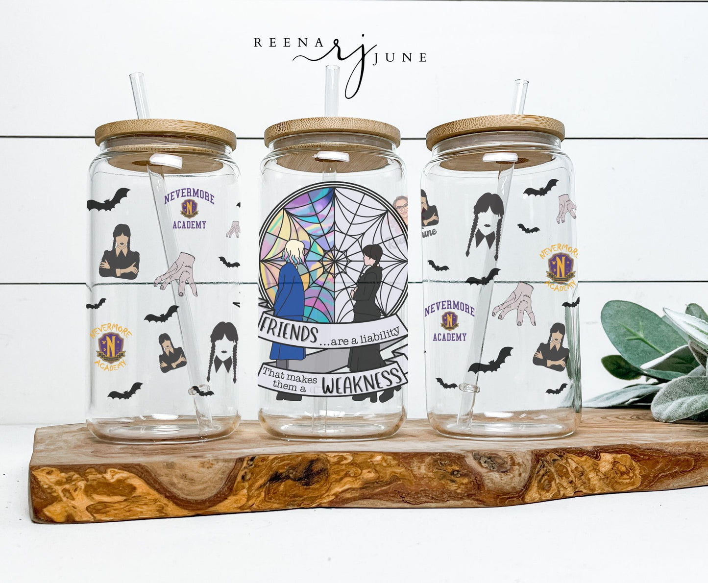 Wednesday Addams PNG Bundle - 16oz Libby Glass Wrap