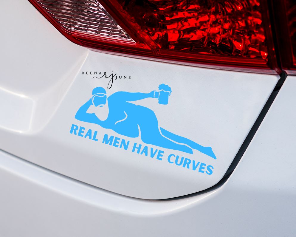 Real Men Have Curves Car Decal