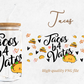 Tacos B4 Vatos 16oz Libby Glass Wrap PNG