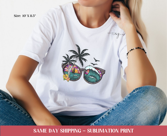 Retro Beach Sublimation Print Sale