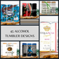 Alcohol Skinny Tumbler Wrap PNG Bundle