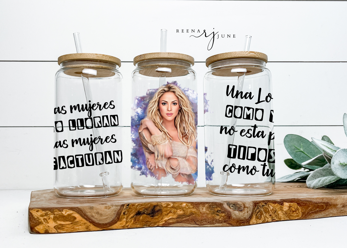 Shakira 16oz Libby Glass Wrap PNG