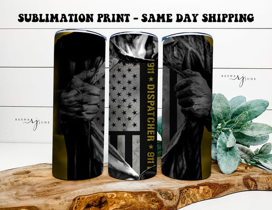 American Peace Keepers & Heroes 20oz Skinny Tumbler Sublimation Print