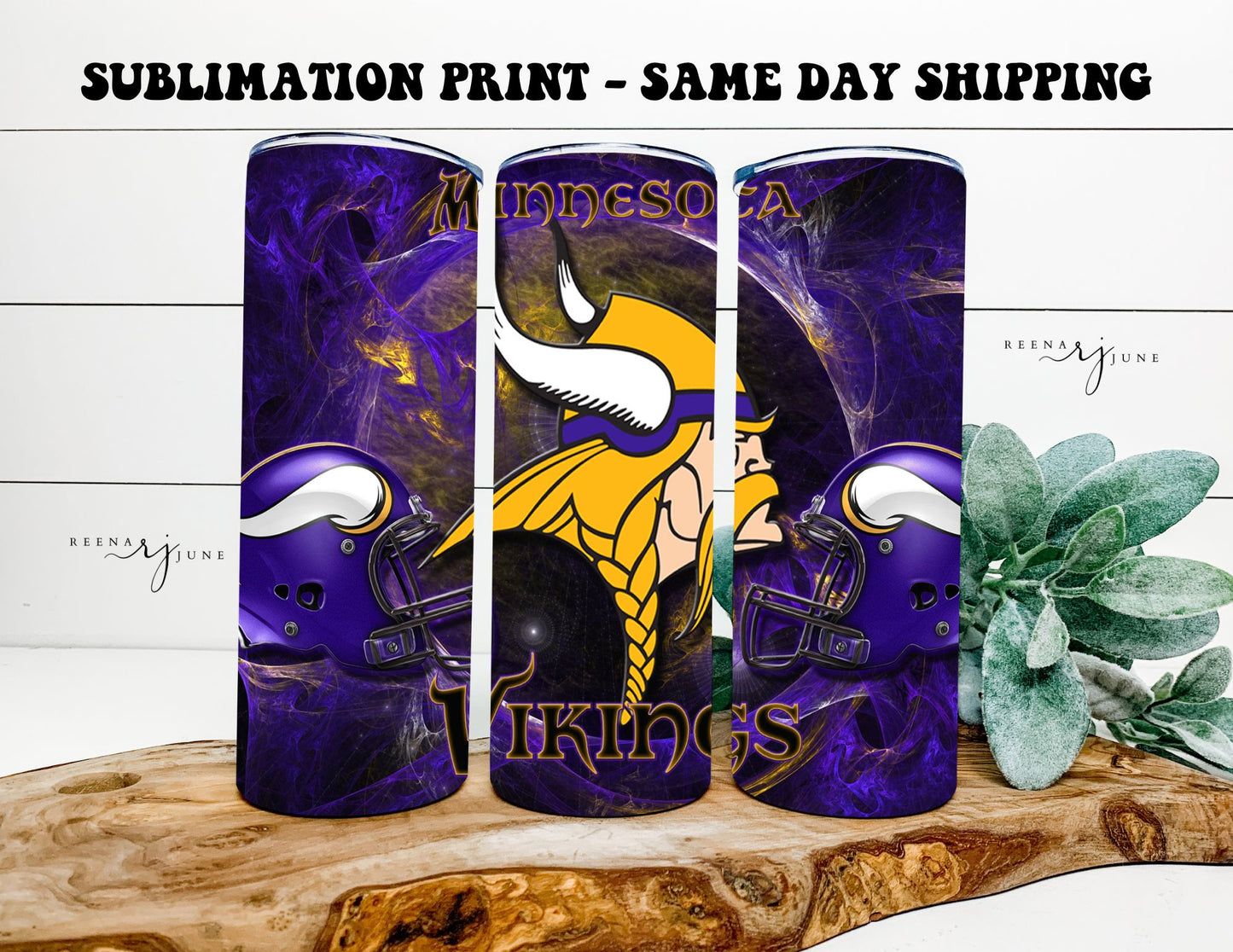 Vikings 20oz Skinny Tumbler Sublimation Print Sale