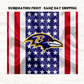 NFL Football Team - American Flag 20oz Skinny Tumbler Sublimation Print