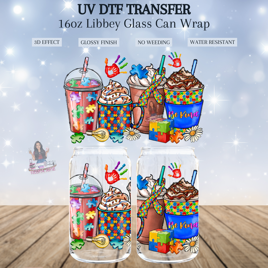 Autism Awareness UV DTF Transfer