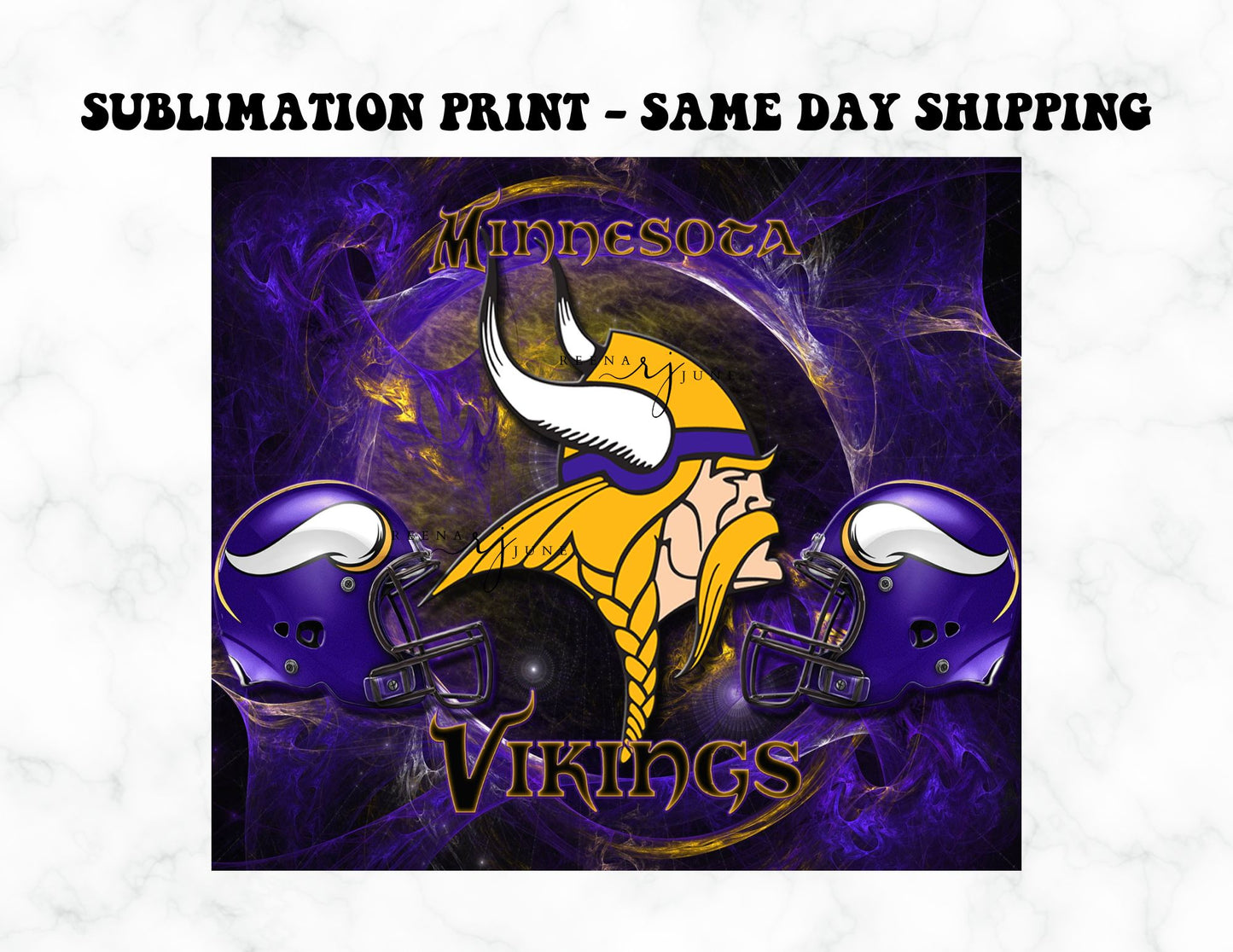 Vikings 20oz Skinny Tumbler Sublimation Print Sale