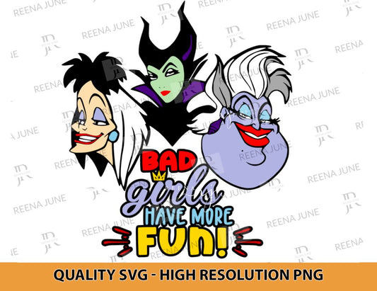 Disney Villians Layered Svg
