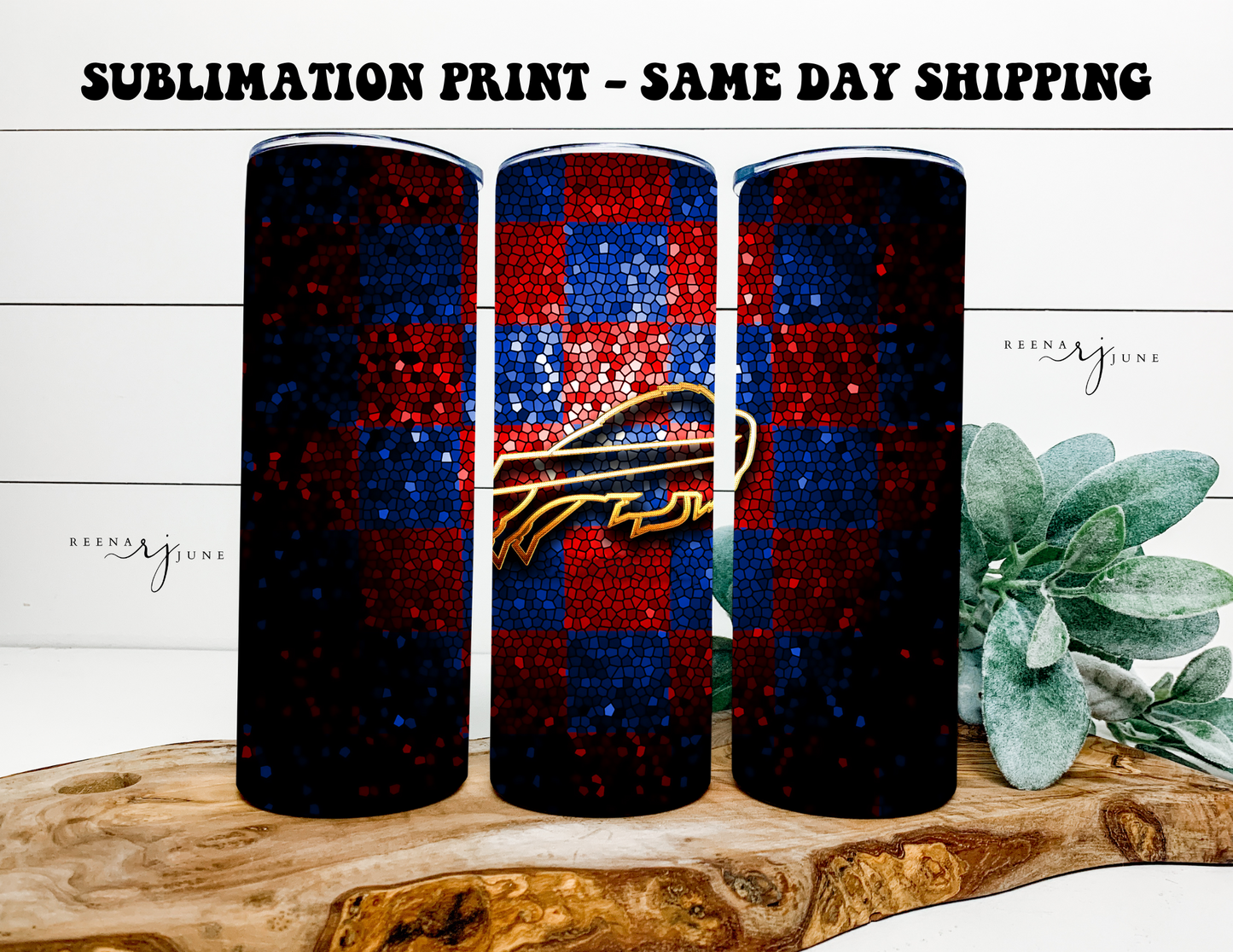 NFL Football Teams 20oz Skinny Tumbler Sublimation Print