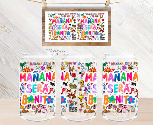 Karol G - Manana Sera Bonito 16oz Libbey Glass Sublimation Print