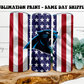 NFL Football Team - American Flag 20oz Skinny Tumbler Sublimation Print