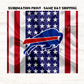 NFL Football Team - American Flag 20oz Skinny Tumbler Sublimation Print