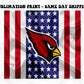 NFL Football Team - American Flag 20oz Skinny Tumbler Sublimation Print