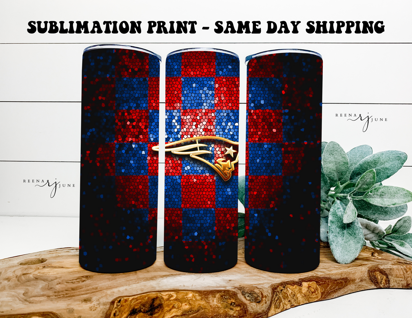 NFL Football Teams 20oz Skinny Tumbler Sublimation Print