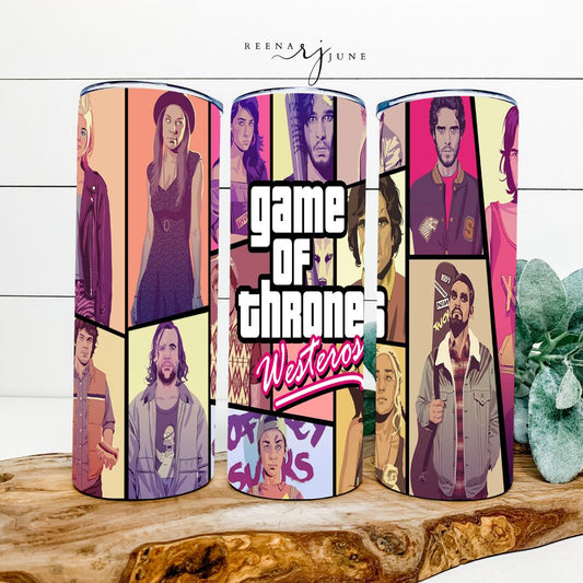 Game of Thrones 20oz Skinny Tumbler Sublimation Print