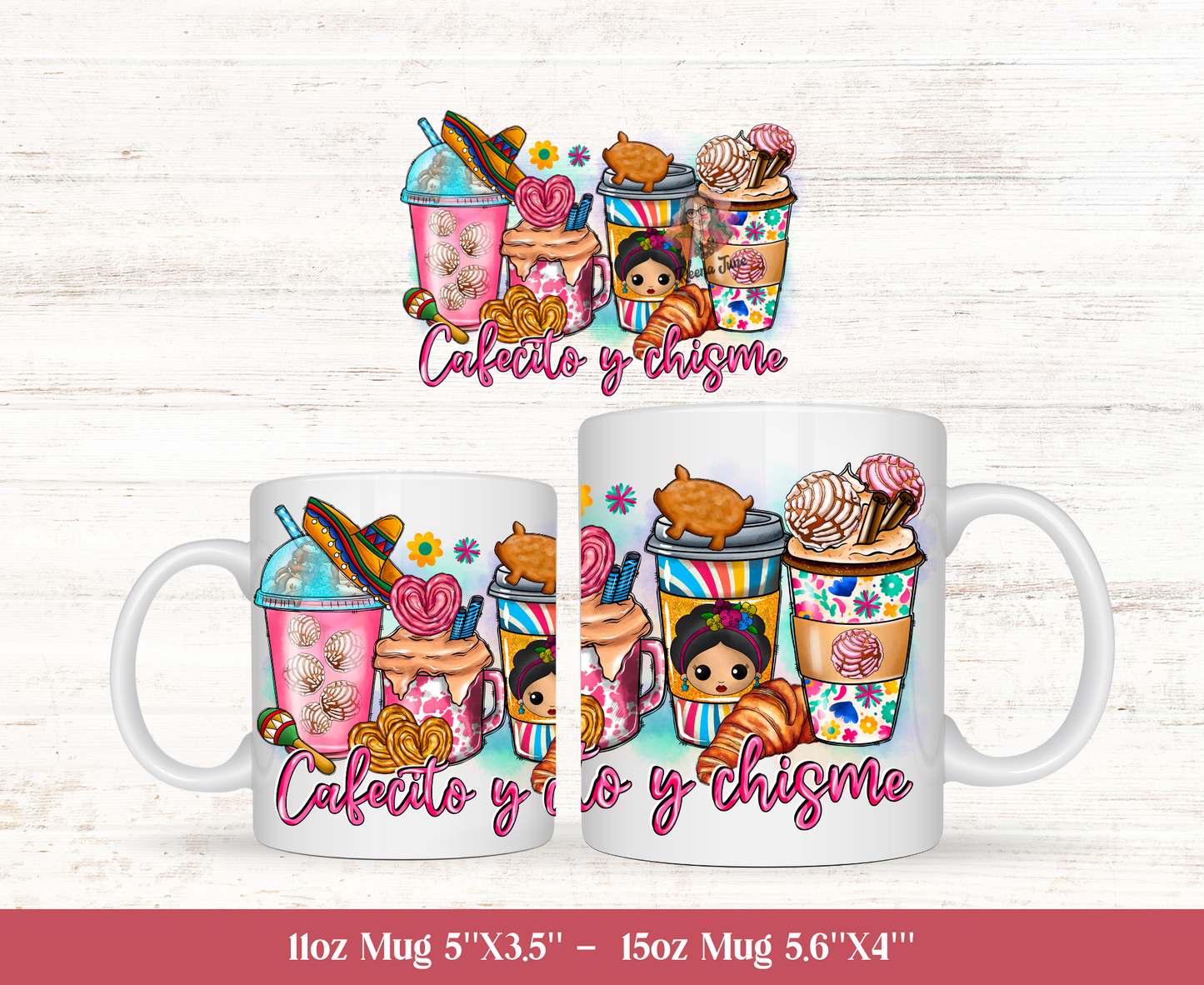 Cafecito y Chisme Sublimation Transfer