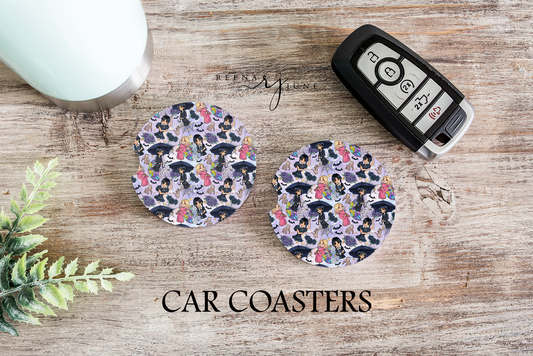 Wednesday Addams & Enid Sinclair Car Coasters